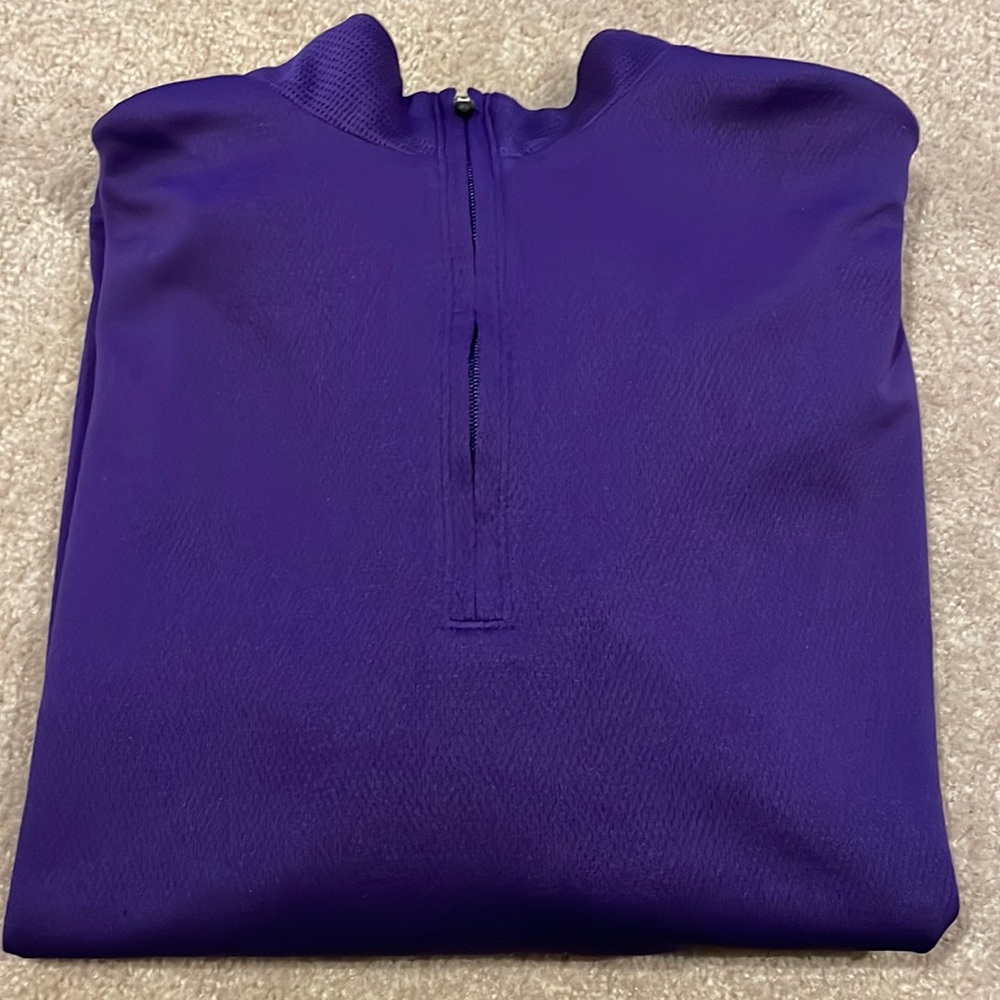 5XB Cutter and Buck dry-tech purple quarter zip